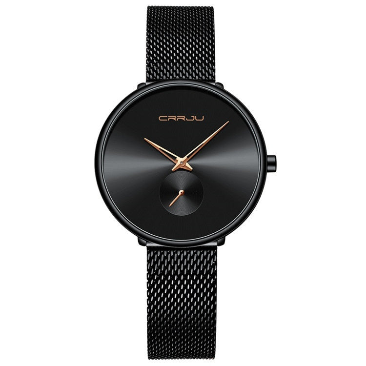 Orologio da donna con cinturino in acciaio inossidabile e cinturino a maglie semplice