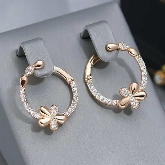 Orecchini ad anello rotondi personalizzati per donna