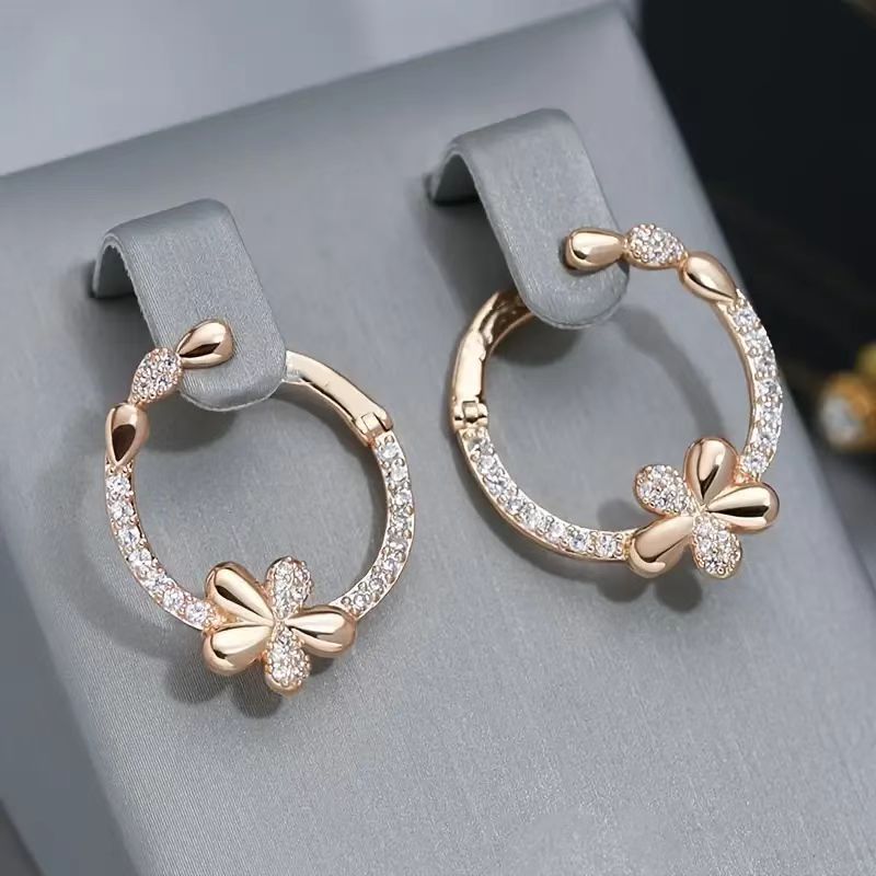 Orecchini ad anello rotondi personalizzati per donna