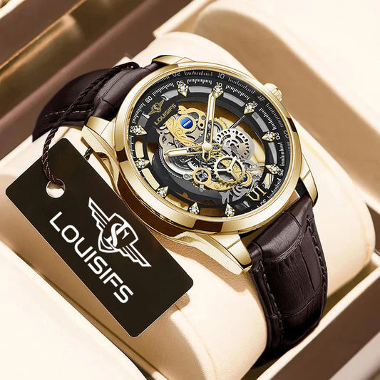 Orologio svizzero al quarzo da uomo non meccanico a doppia faccia