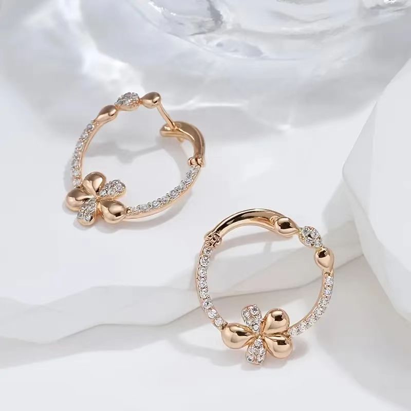 Orecchini ad anello rotondi personalizzati per donna