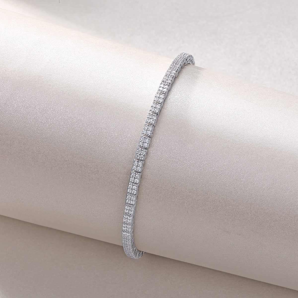 Set di lusso alla moda con bracciale in argento S925 con diamanti Mosan e pianoforte…