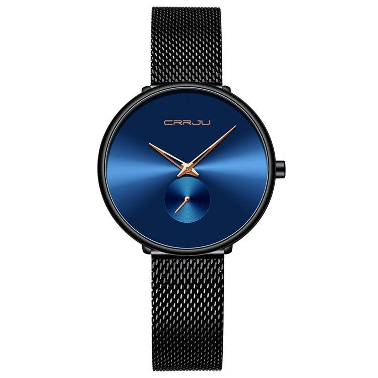 Orologio da donna con cinturino in acciaio inossidabile e cinturino a maglie semplice