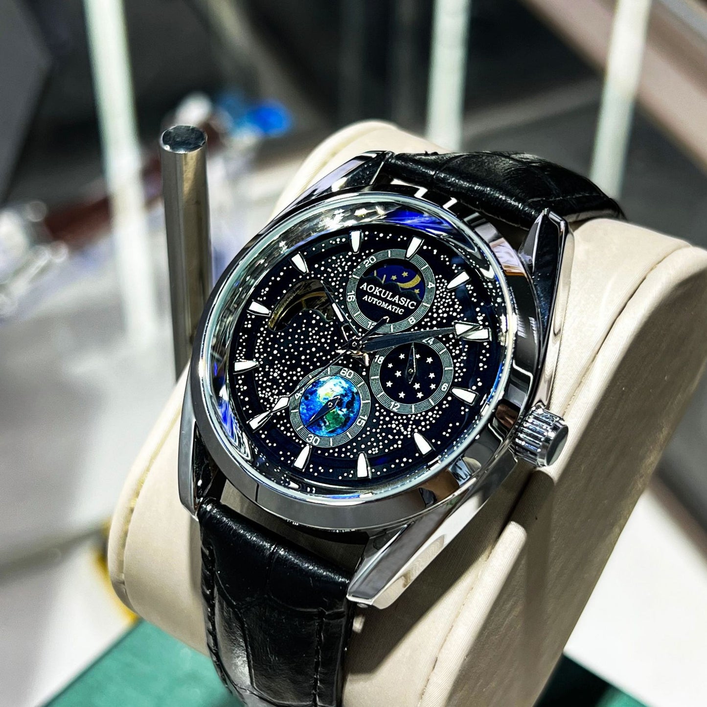 Orologio meccanico multifunzionale completamente luminoso per uomo