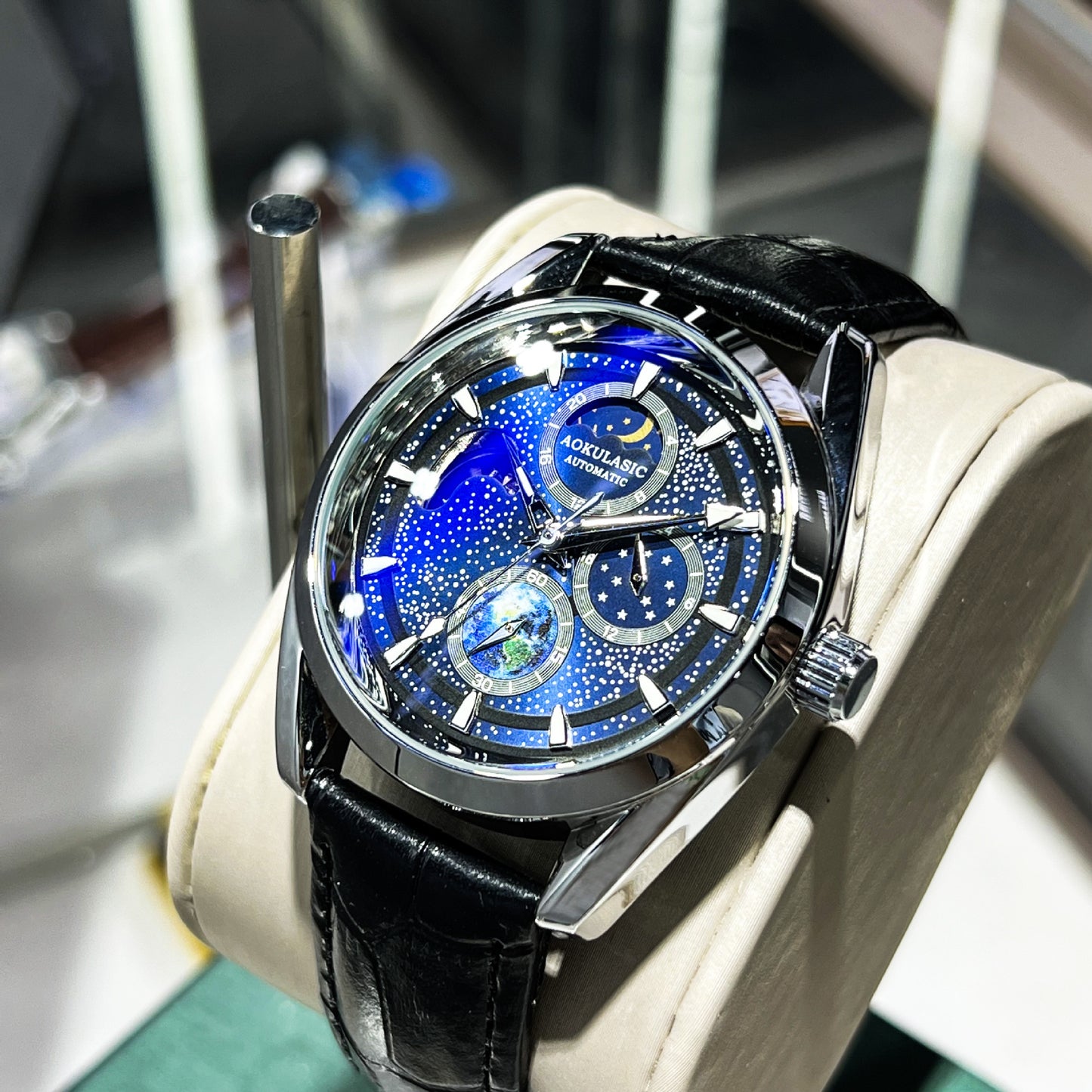 Orologio meccanico multifunzionale completamente luminoso per uomo