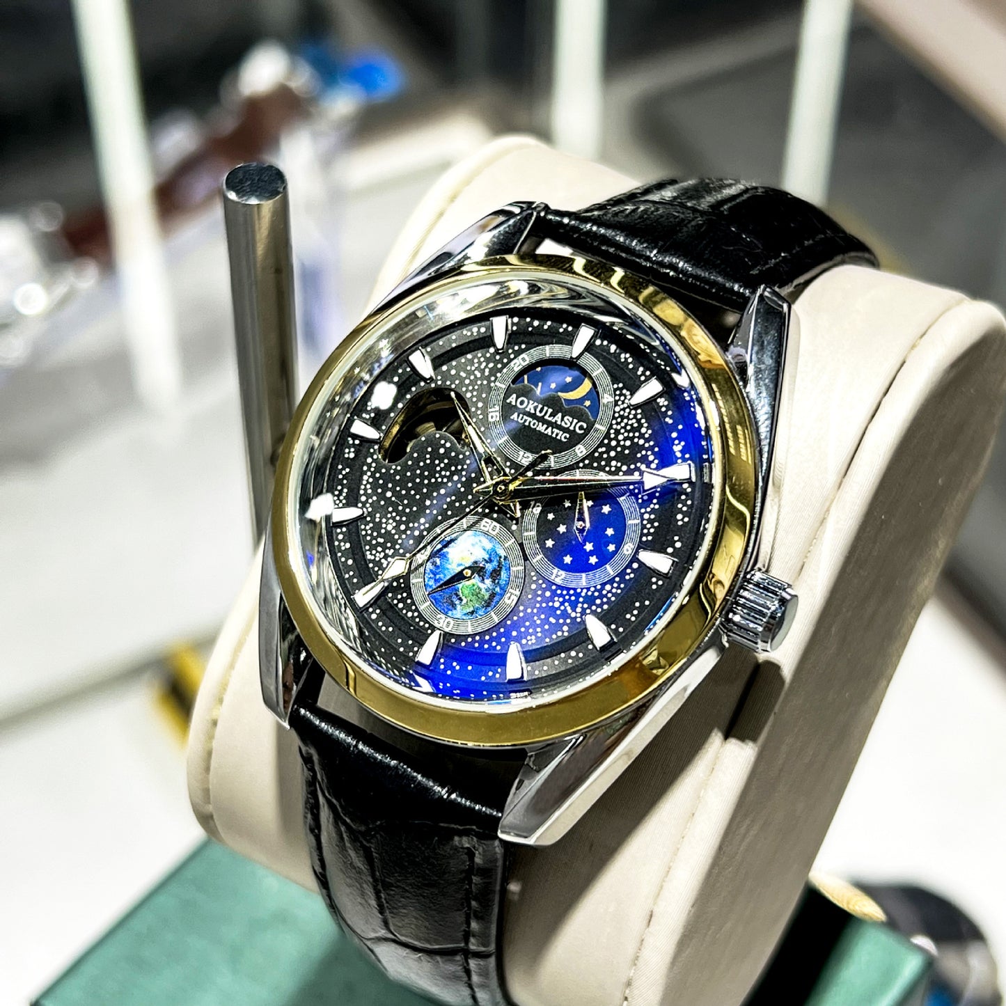 Orologio meccanico multifunzionale completamente luminoso per uomo