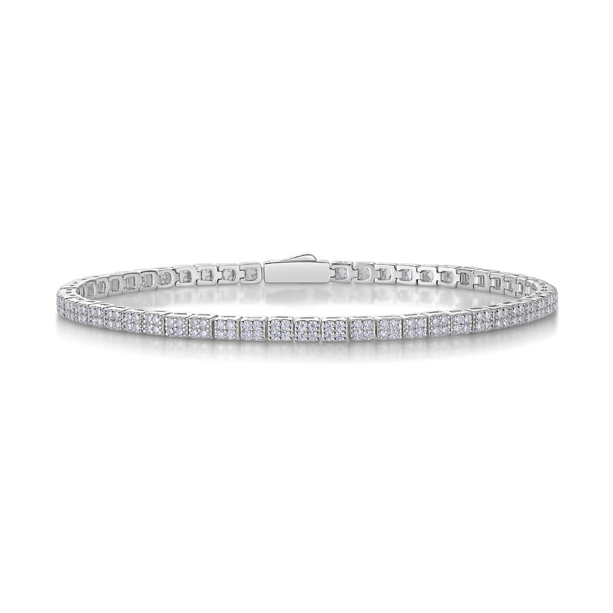 Set di lusso alla moda con bracciale in argento S925 con diamanti Mosan e pianoforte…