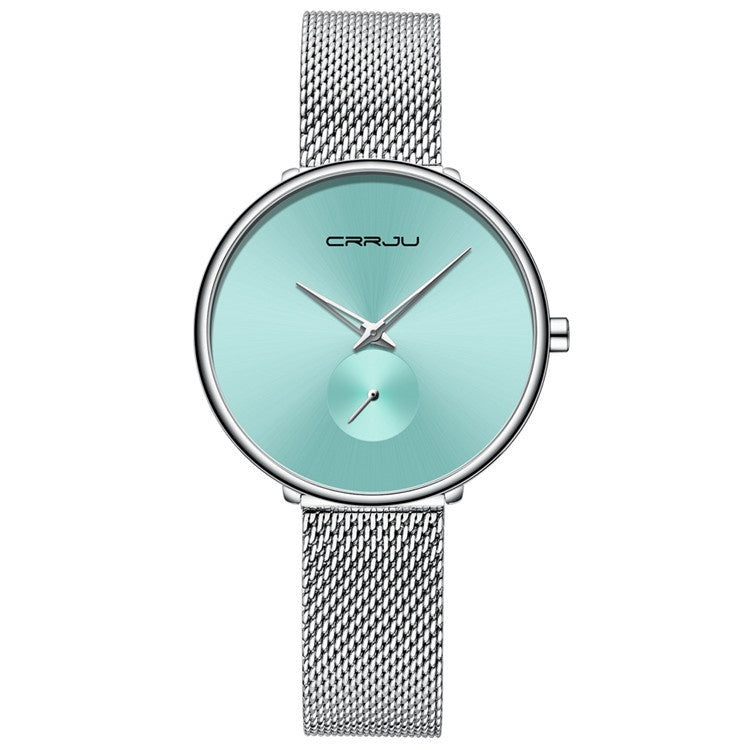 Orologio da donna con cinturino in acciaio inossidabile e cinturino a maglie semplice