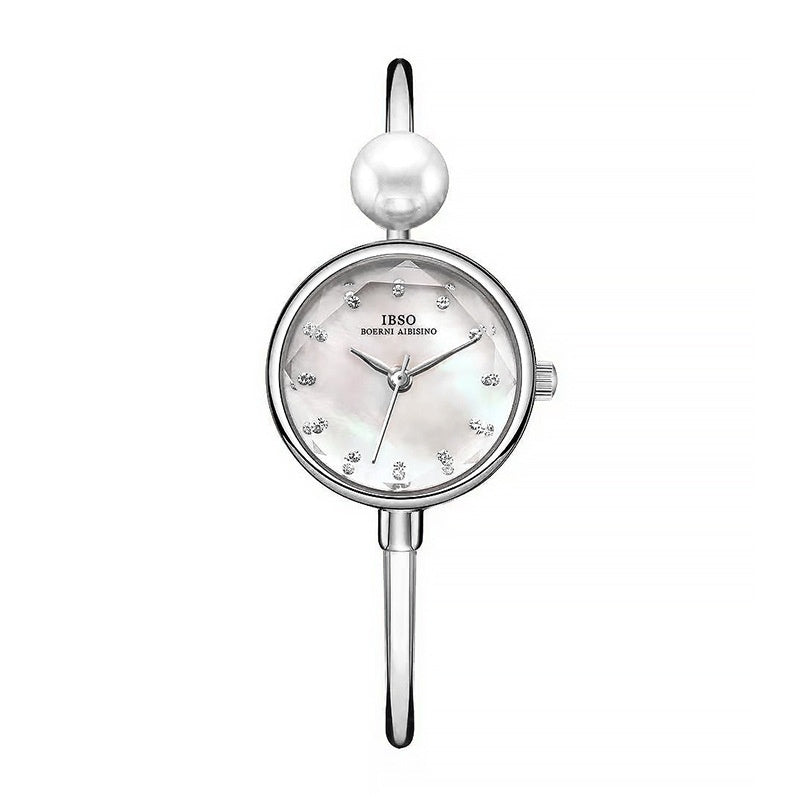 Orologio da donna con bracciale e superficie a conchiglia e perla