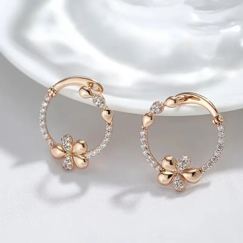 Orecchini ad anello rotondi personalizzati per donna