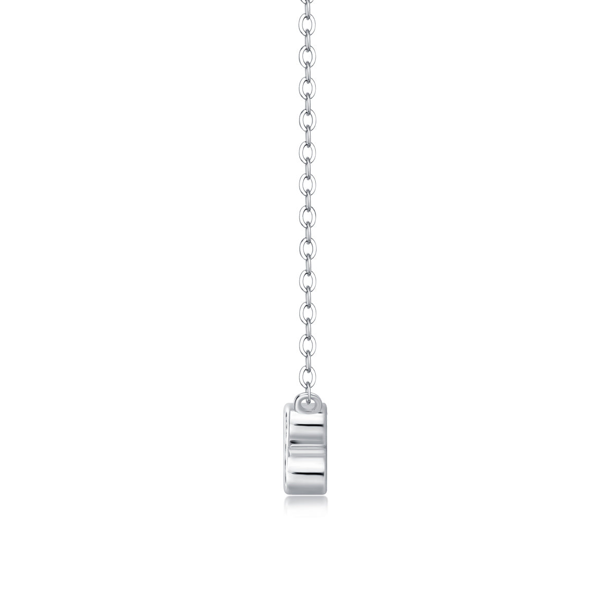 Collana con ciondolo di diamanti di lusso White Dew con diamanti Mosan...