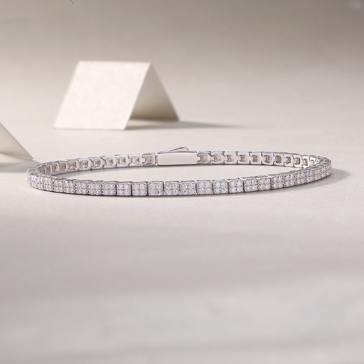 Set di lusso alla moda con bracciale in argento S925 con diamanti Mosan e pianoforte…