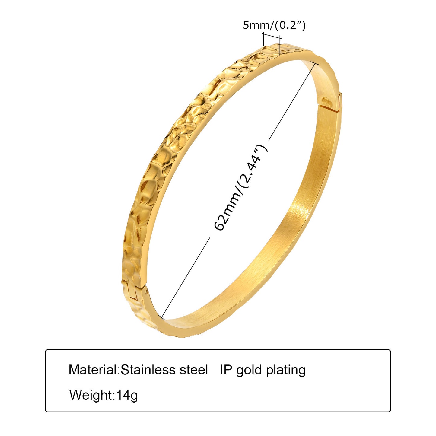 Bracciale in acciaio inossidabile lucido