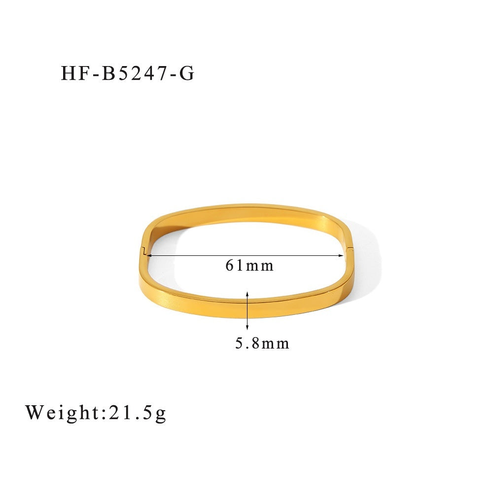 Bracciale da donna con personalità, placcato oro e lucidato a specchio