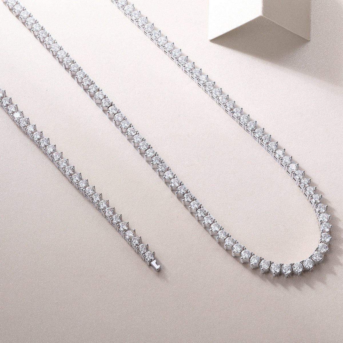 Collana in argento S925 con diamanti Mosan Solitude Luxury Fashion Set Rivalin…