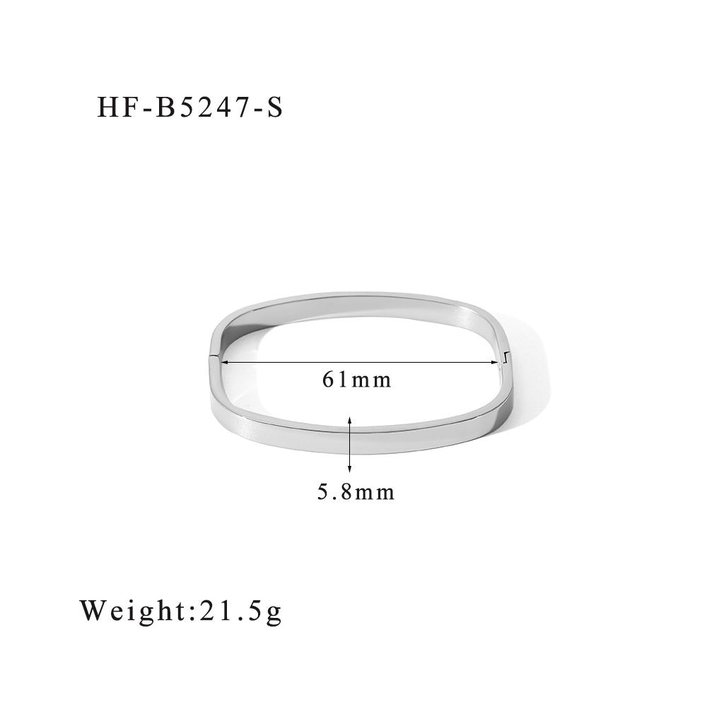 Bracciale da donna con personalità, placcato oro e lucidato a specchio