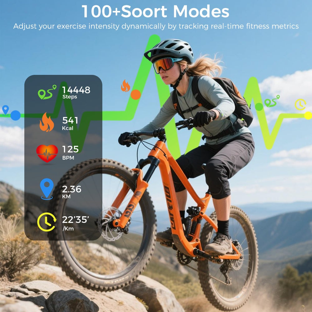 Smart Watch Bluetooth con chiamata e schermo HD da 1,95 pollici, monitoraggio della frequenza cardiaca, SpO2 e del sonno.