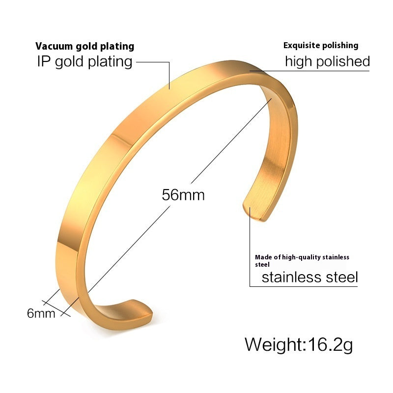 Bracciale in acciaio inossidabile lucido