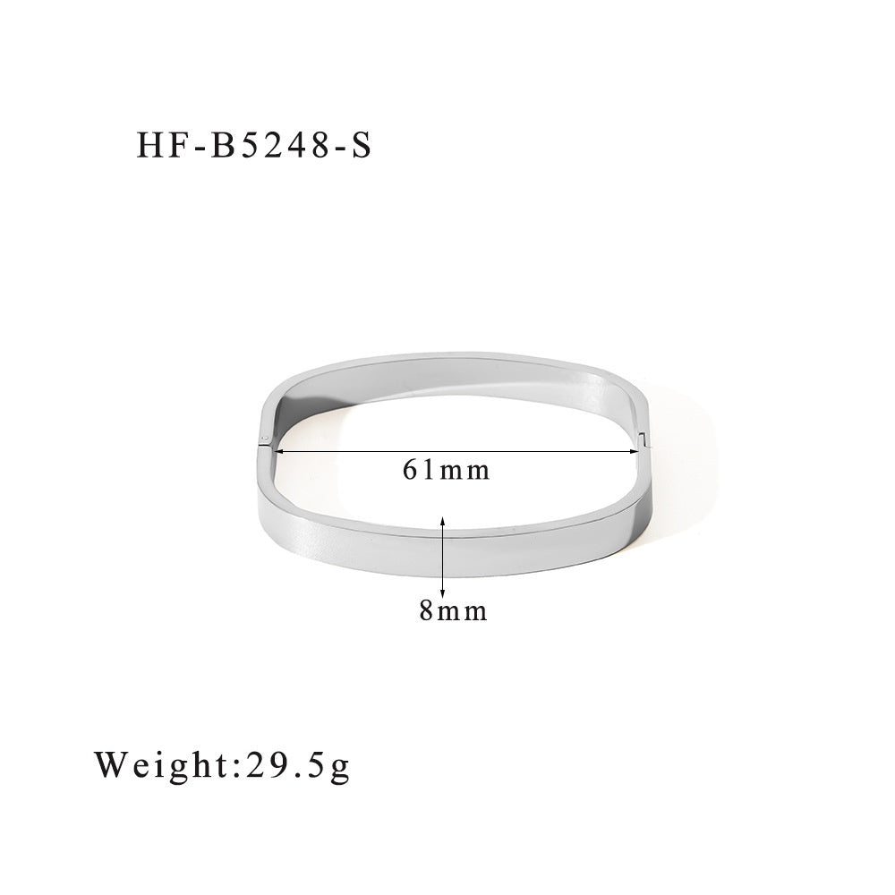 Bracciale da donna con personalità, placcato oro e lucidato a specchio