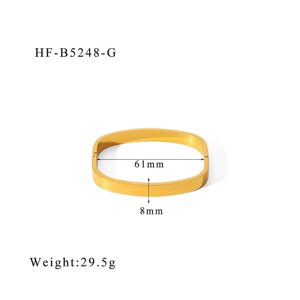 Bracciale da donna con personalità, placcato oro e lucidato a specchio