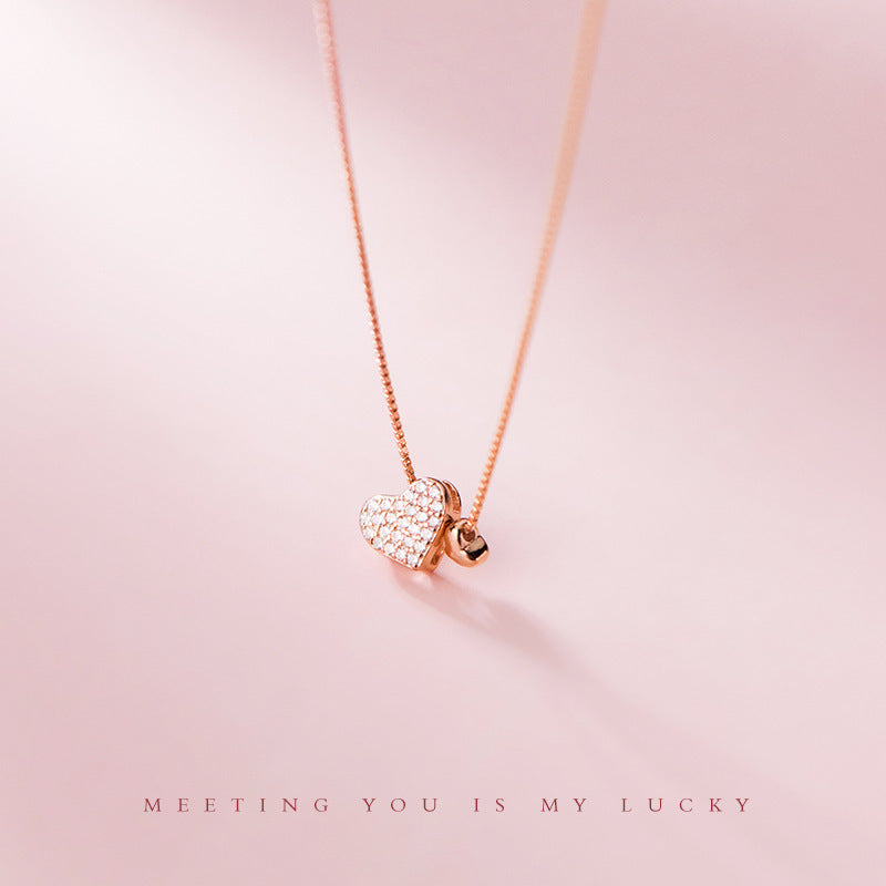 Collana Double Love per donna, leggera, di lusso, dal design semplice